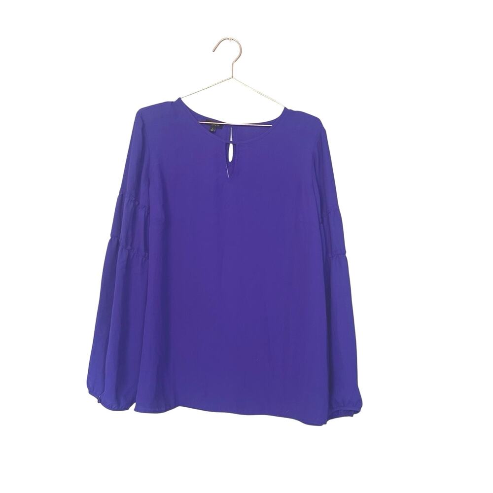 Talbots purple blouse size large NWOT